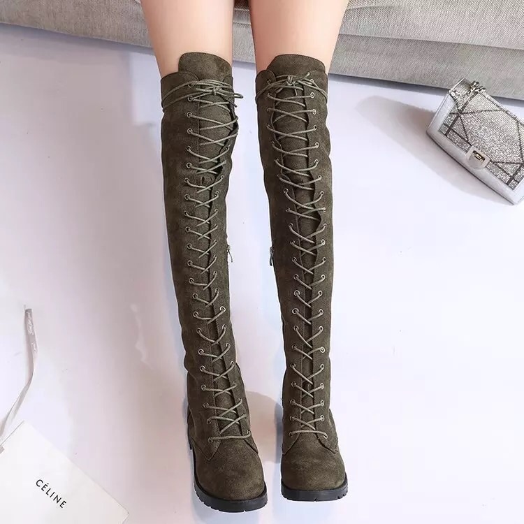 Over The Knee Lace-Up Boots